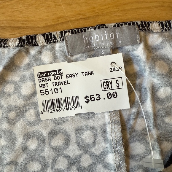 HABITAT DASH DOT EASY TANK TOP STRETCH JERSEY VERSATILE WORKWEAR CASUAL NWT S - Picture 11 of 12